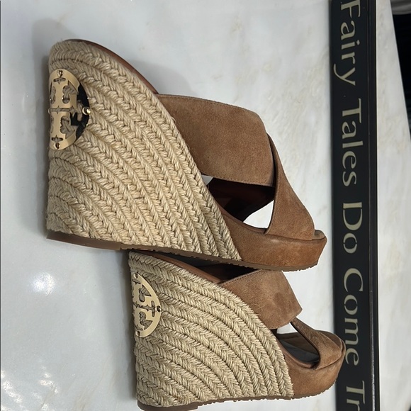 Tory Burch Brown Wedge Espadrilles - Picture 2 of 4